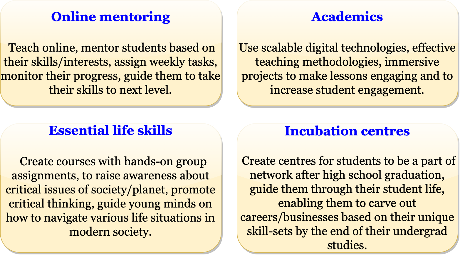 Three Educational Pillars